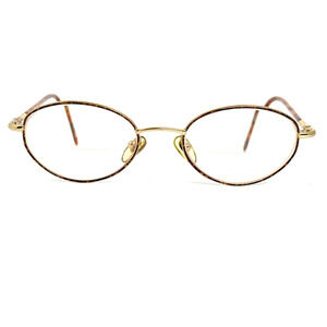 EYE Q Brand Eyeglasses Frames Amber & Gold Full Rim 51-19-140 Frame H18886